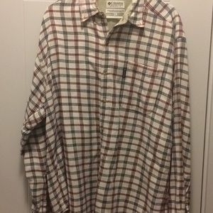 Columbia white long sleeve shirt XL